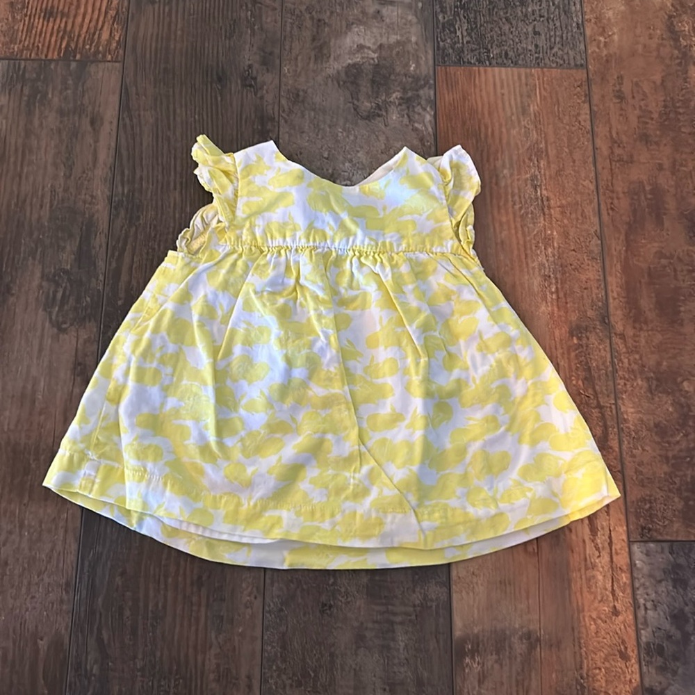 Baby Gap Yellow Bunny Printed Dress